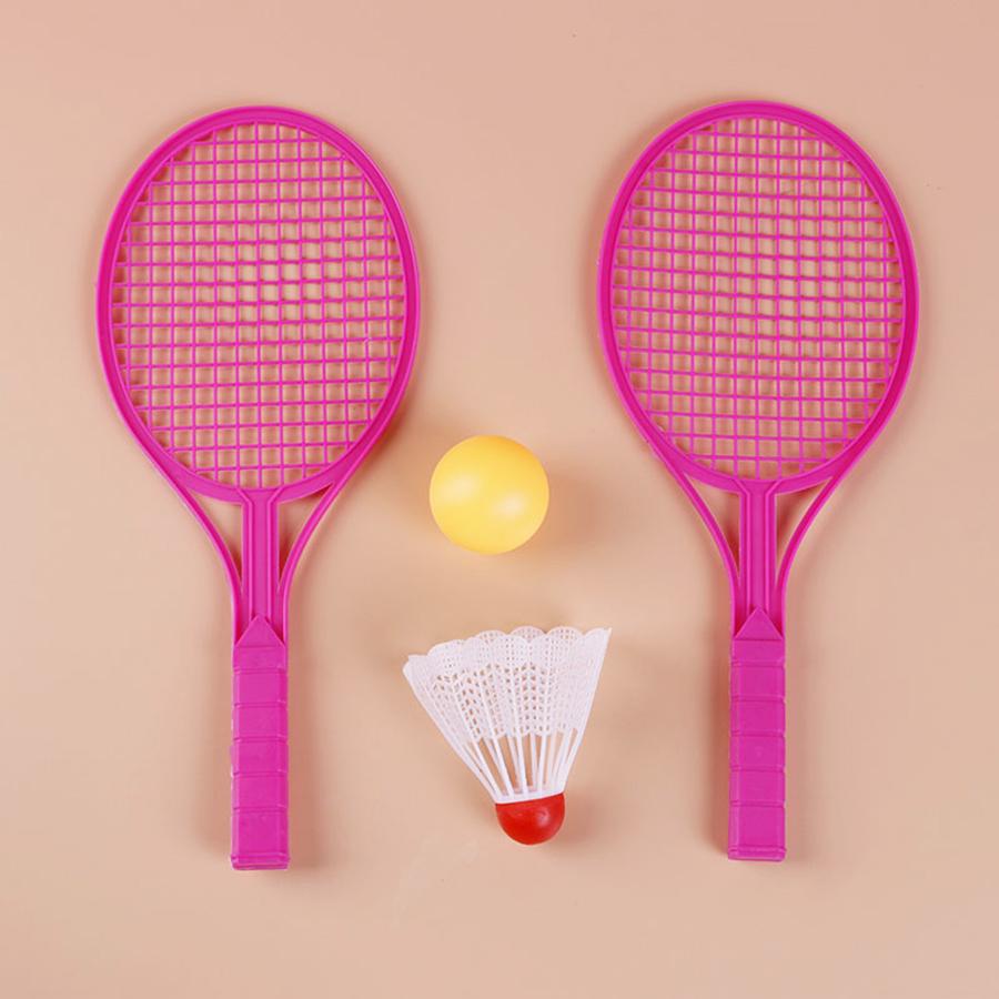 2pcs Mini Badminton Racket & 1pc Badminton 1pc Table Tennis Two Person Interactive Universal Sports Game Birthday Gifts