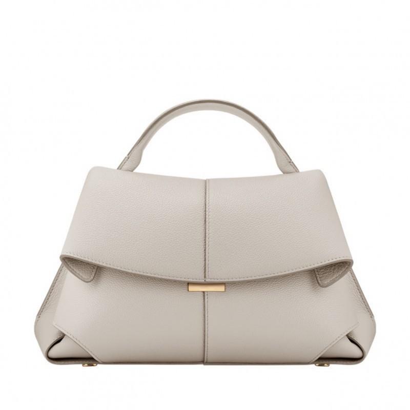 Retro Torba z Uśmiechem Francuska Bolingen Niszowa Skórzana Wysokiej Klasy Plisowana Torebka Cross-body