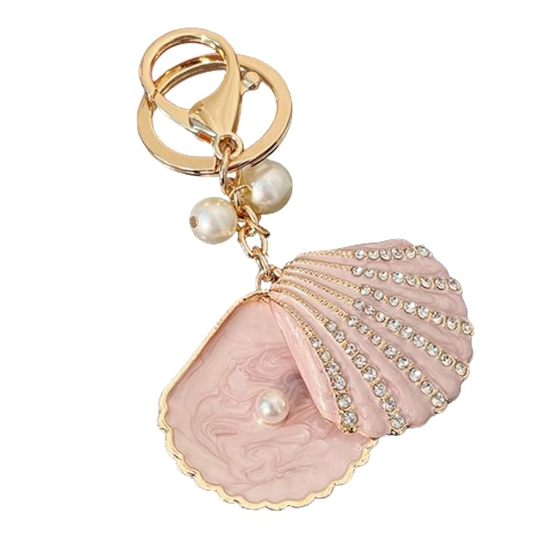 

[Rigral] key ring bag charm shell shell key ring carabiner Sparkling pink