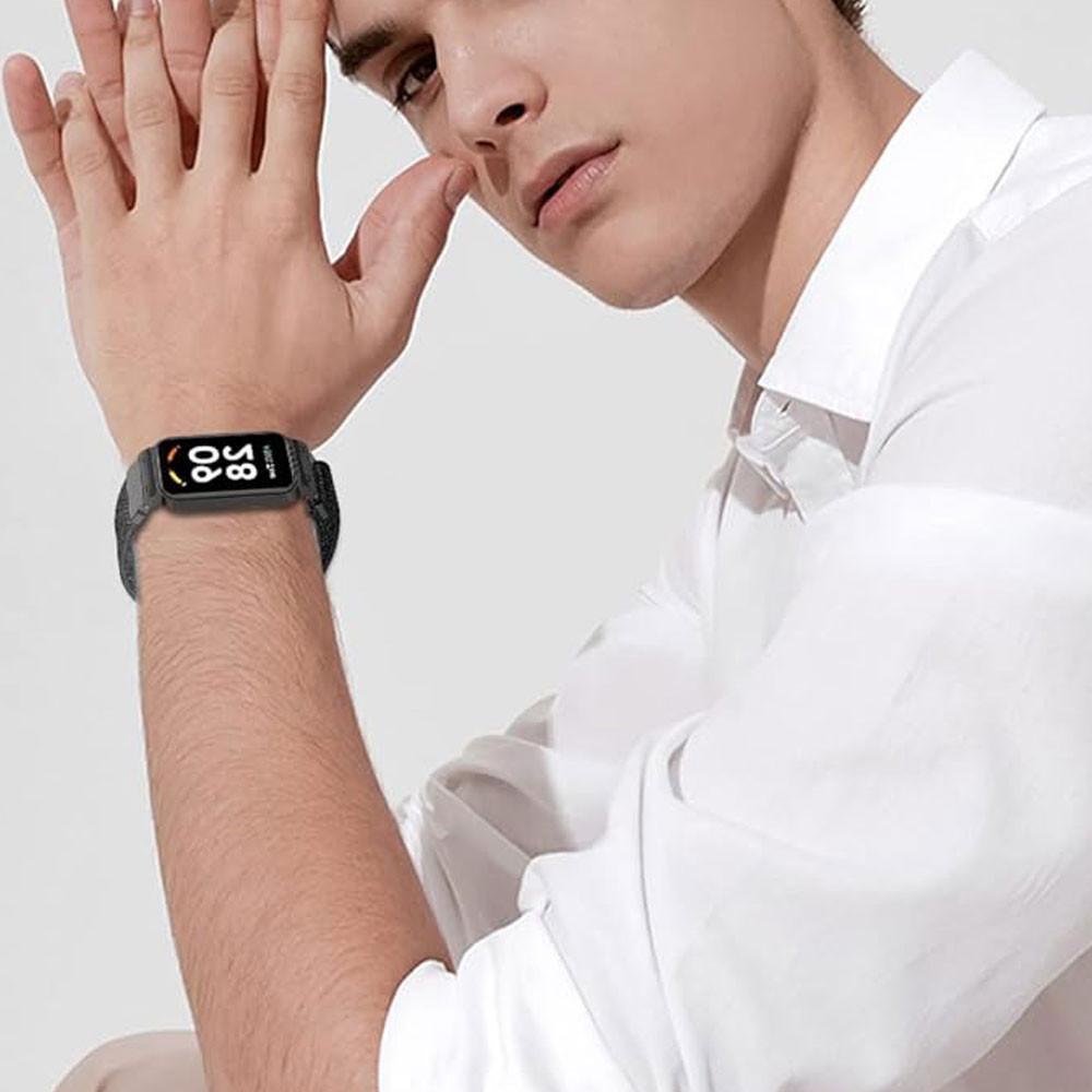 Pro Redmi Band 2 popruh Nylonová smyčka Watchband + náramek pouzdra pro Xiaomi Band 8 Active náramkový pásek Příslušenství k chytrým hodinkám