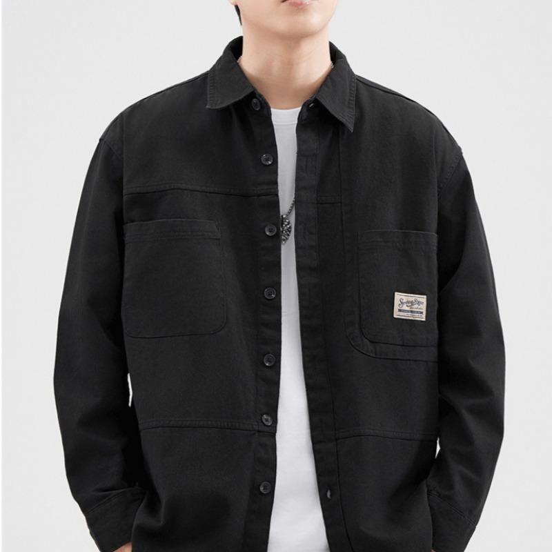 Frühling und Herbst Neue Herren Retro Lockere Hemdjacke