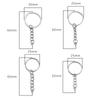 10 Stück Eisen Flacher Ring Schlüsselanhänger Hängende Schafaugenkette Schnallen Verbinder für DIY Schmuckherstellung