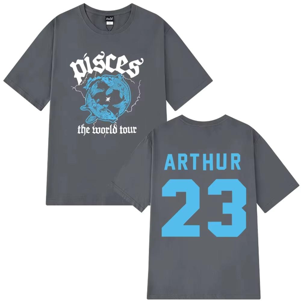 James Arthur 23 The Pisces World Tour Merch Tshirts Men Women Fashion Short Sleeve Hiphop Casual pure Cotton Tshirts