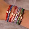Set of 8 Delicate and Fashionable Heart Bracelets Delicate Heart Rope Stylish Hand Jewelry for Fashion Individuals