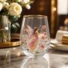 Printed Glass Cup for and Beverages, Household Drinkware for Daily Kitchen Use