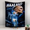 Wandteppich Erling Haaland Manchester City 9 Born To Score Blaue Blitze Poster für Citizens Fußballfan Raumdekoration