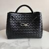 High End Fashion Genuine Leather Women's Handbag Woven Handbag