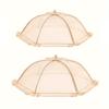 Nordic Style Golden Foldable Dish Cover Dust-Proof Fly-Proof Food Table Cover for Household