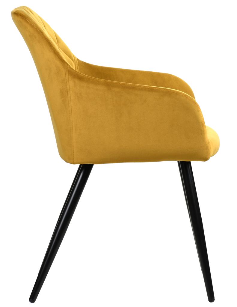 Krzesło Tapicerowane Milton Velvet Curry