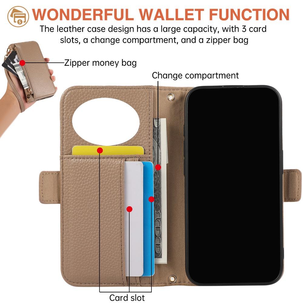 Crossbody Zipper Wallet with Card Holder Phone Case for IPhone 16 15 14 11 Pro Max XS X XR 7 8 Plus 13 12 Mini Se4 Leather Cover