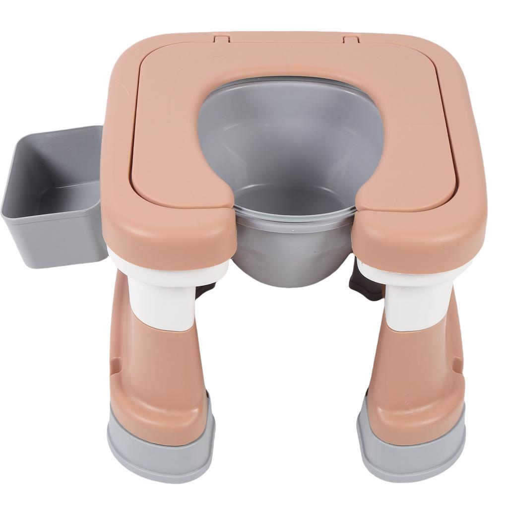 Portable Commode Chair Bedside Potty Shower Chair Non Slip Bedside Toilet for Bathing and Squat Toilet