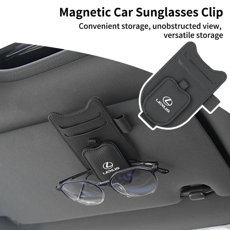 Car Sun Visor Organizer Sunglass Holder Glasses Clip Accessories For Lexus UX250h RX450h CT200h RX400h NX300h RX350 RX300 GX470