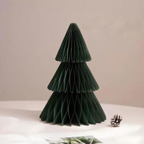 Christmas Tree Decoration Hanging Ornament Easy Assembly Festive Hanging Decor 3D Honeycomb Paper Decoration