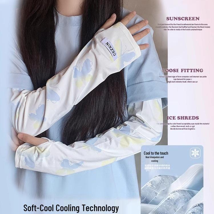 Women's Sun Protection Arm Sleeves - Thin Ice Silk, Anti-UV, Ideal for Cycling and Driving, 2025 New Style