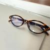 Anti Blue Light Flat Spectacle Glasses Round Frame Leopard Pattern Glasses  All-match