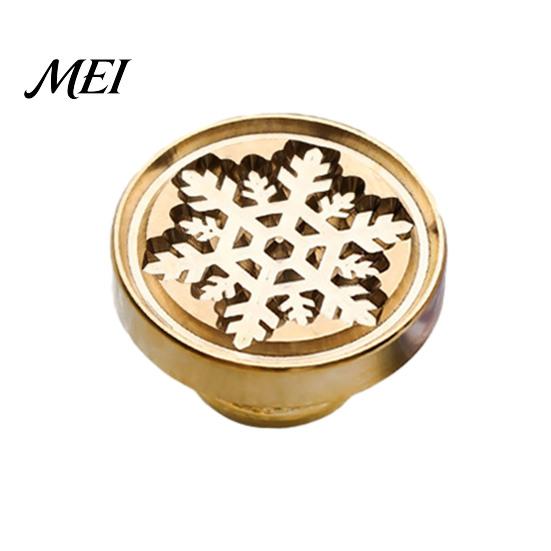 Greeting Card Sealer Wax Seal Stamp, Vintage Plant Pattern Head, Durable Flower Embossing Stamp Copper Head Replacement, for Envelope And Cards