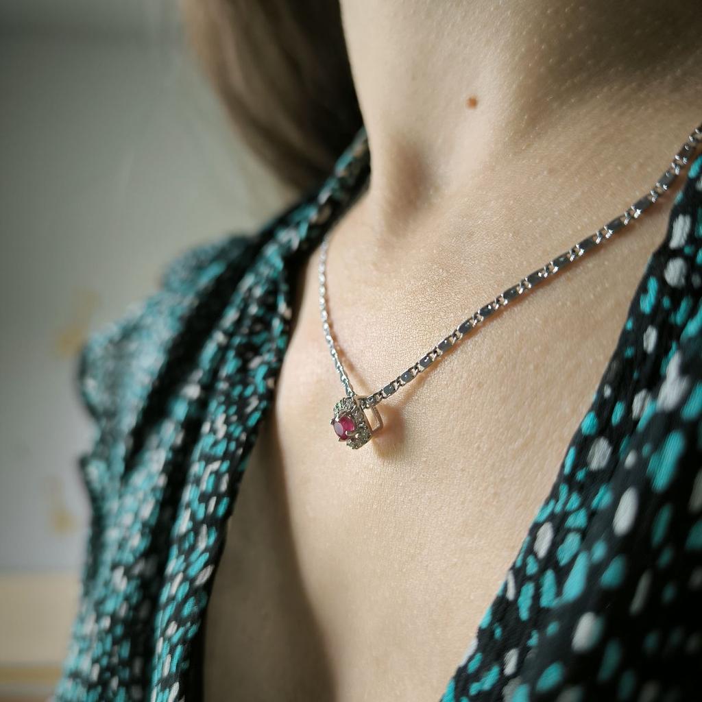 Серебряная подвеска с рубином 0.525ct (2187875)