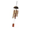 Bamboo Coconut Shell Wind Chimes Outdoor Bamboo Wind chimes  for Home Courtyard and Garden Decoration Light Colored