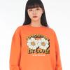 ASTRAL PROJECTION Oversized Drop Shoulder Apocalypse Daisy Sweatshirt_Coral