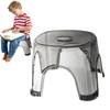 Clear Shower Foot Stool Non-slip Waterproof Transparent Stool Clear Stool for Bathroom Bedside Small Shower Spaces Corner Bench