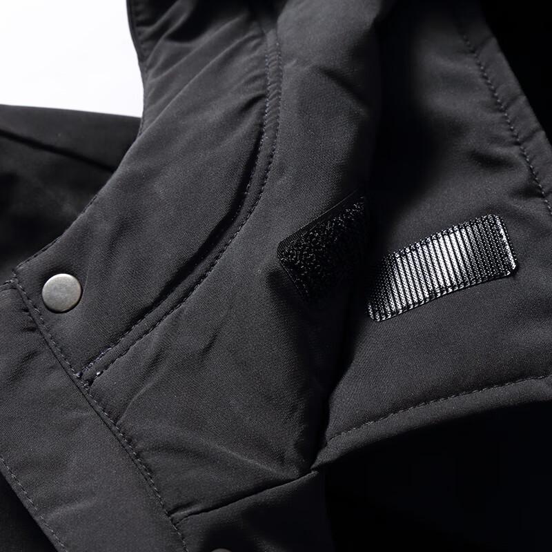 Dibenze Men's Plus Size Fleece Lined Hooded Winter Jacket