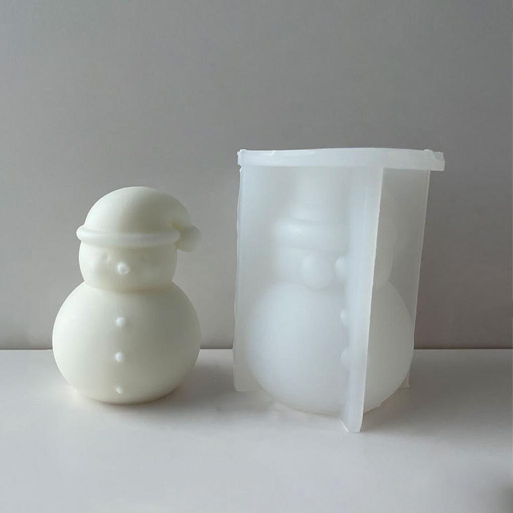 Bezobličejový Starý Muž Sněhulák Svíčka Silikonová Forma DIY Vánoční Stromek Ručně Vyráběné Ozdoby Kapající Sádrová Dekorace Forma