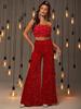 European & American Sequin Wide-Leg Pants: Chic Spring/Summer Mid-Waist Slimming Casual Trousers