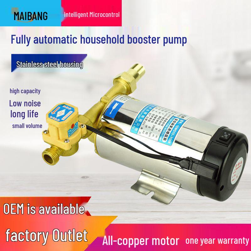 Edelstahl Automatische Druckerhöhungspumpe für Warm- & Kaltwasserhahn: 90/100/120/150W Ganzhaus-Rohrleitungsheizung.