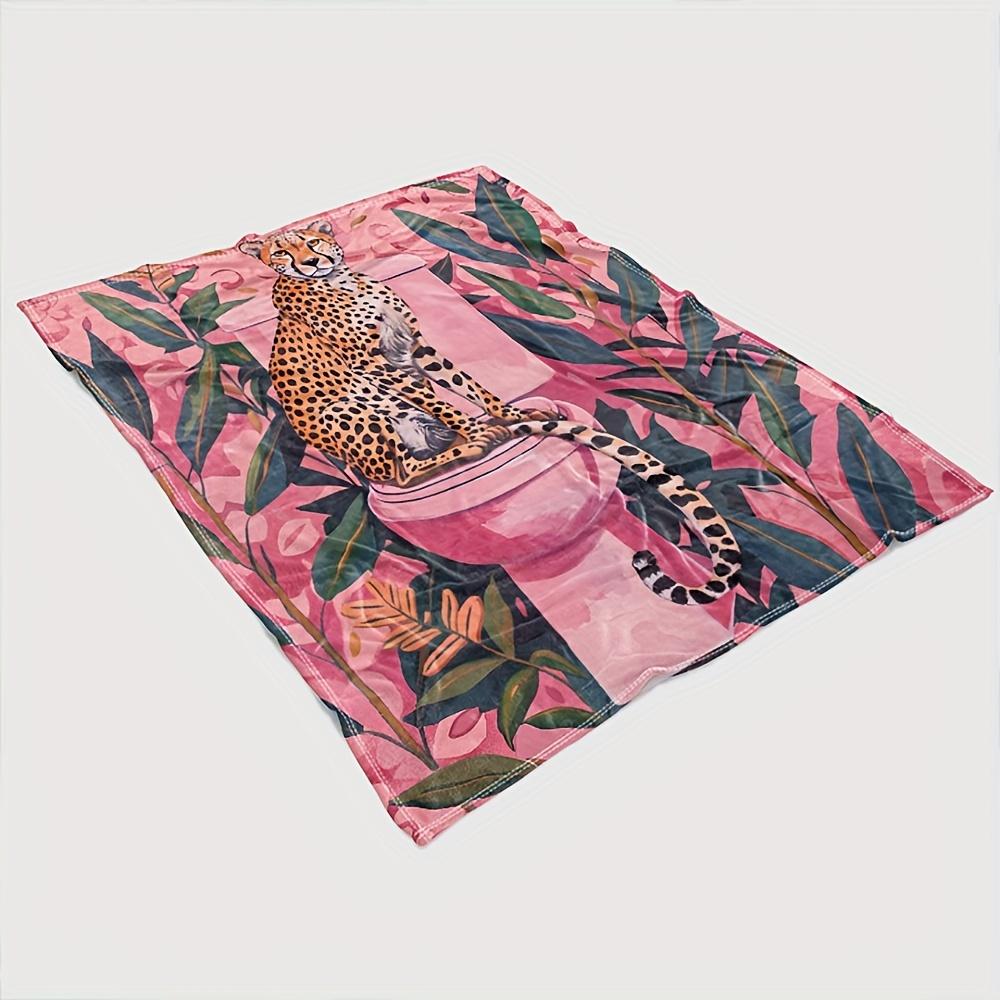 Soft & Cozy Tiger & Leopard Print Fleece Throw Blanket - Lightweight, Bohemian Style, Machine Washable for All Seasons