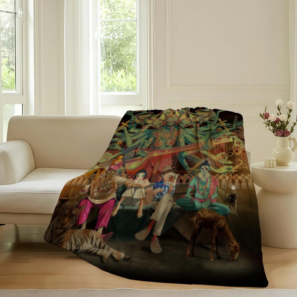 

Virtual band Gorillaz Blanket For Sofa Office Bed Plane Travel Sleep Read Relax Camping Soft And Warm 30x40in