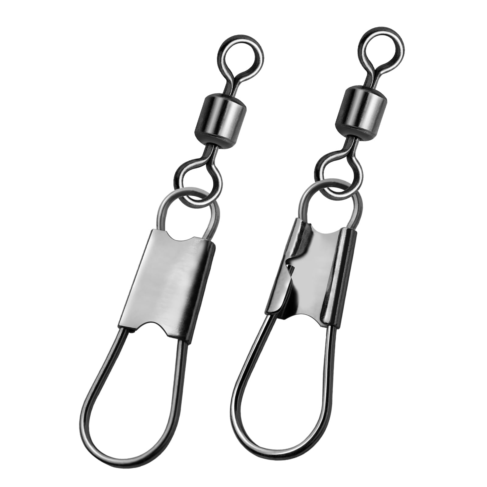 9KM DWLIFE Fishing Snap Swivels, 50 Pieces, Stainless Steel, Corrosion 14#