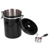 Coffee Bean Container with Exhaust Valve Tea Leaf Storage Canister for Kitchen Use(Silver Spoon 1.8L (Filled 750g Coffee Bean))