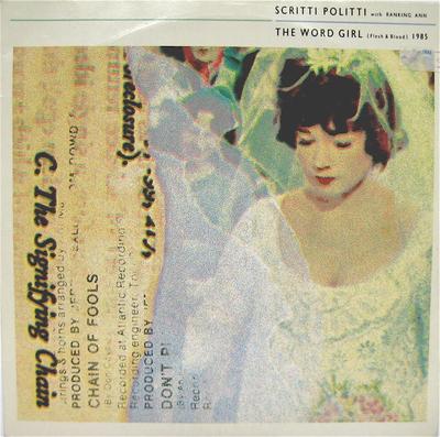Disco de 7 polegadas SCRITTI POLITTI, RANKING ANN - The Word Girl VS747 Virgin 1985 Reino Unido Dance & Eletrônica Usado