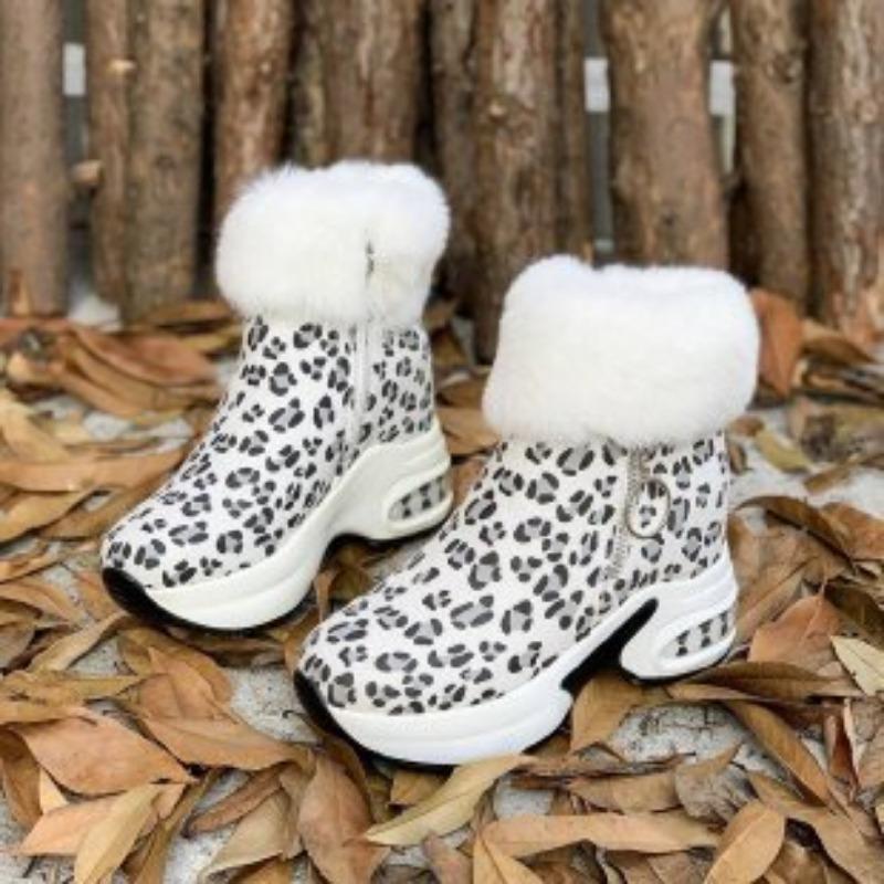 

Женские меховые зимние теплые ботинки-дутики большого размера на мягкой подошве, с меховой отделкой и молнией на голенище, на подкладке, нескользящие, для пеших прогулок, повседневные, спортивные, хлопковые ботинки 43