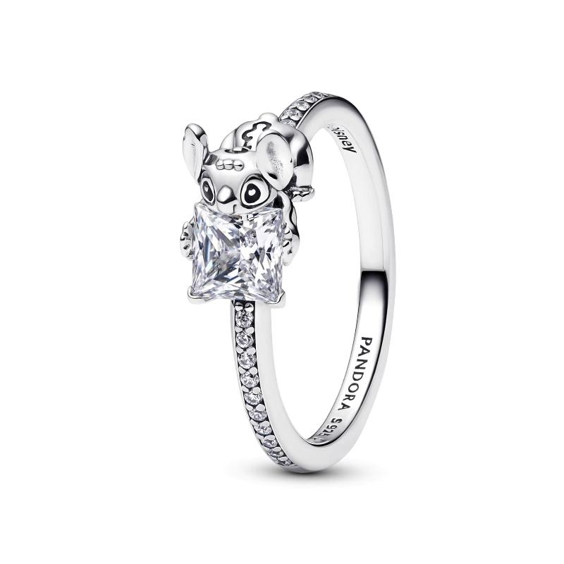 Pandora Stitch decorative inlay design 925 silver ring women s silver 193740C01 серебряный