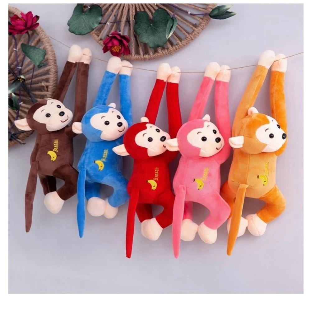 45cm Cute Long Arm Monkey Plush Toy 5 Color Anti-Collision Banana Can Tie Curtains With Monkey Doll Multi-Purpose Decoration