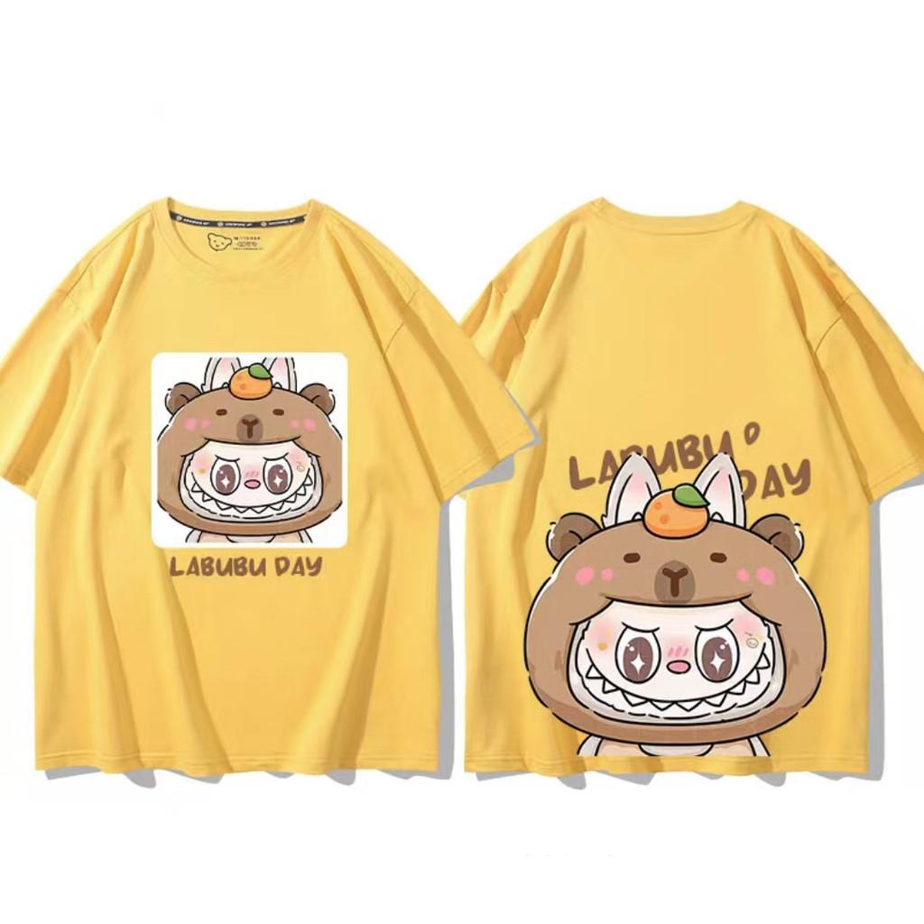 Lässiges Unisex-Kurzarm-T-Shirt Druck Damen-T-Shirts Baggy Baggy Rundhals Lässige Oberteile Labu