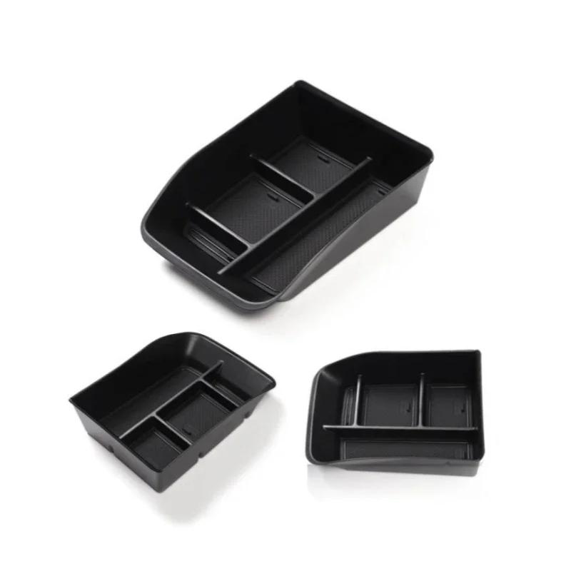 Caixa de armazenamento do console central do carro para Dacia Spring Bandeja de apoio de braço central Porta-copos Acessórios Organizador Arrumação