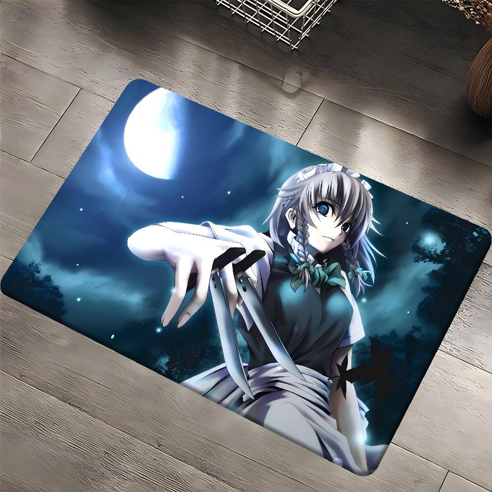 Sakuya Izayoi Cartoon Floor Mat Cheaper Anti-slip Modern Living Room Balcony Printed Bedside Mats