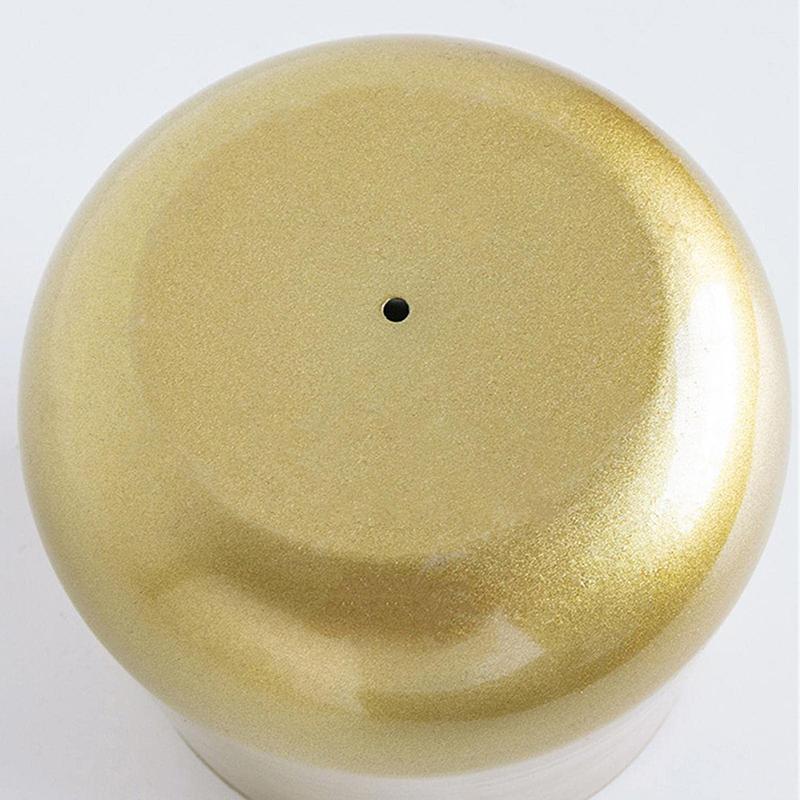 New Metal Flower Pot Household Plant Gold Pot Indoor Garden Terrace With Drainage Hole Plant Flower Pot Gold Pot