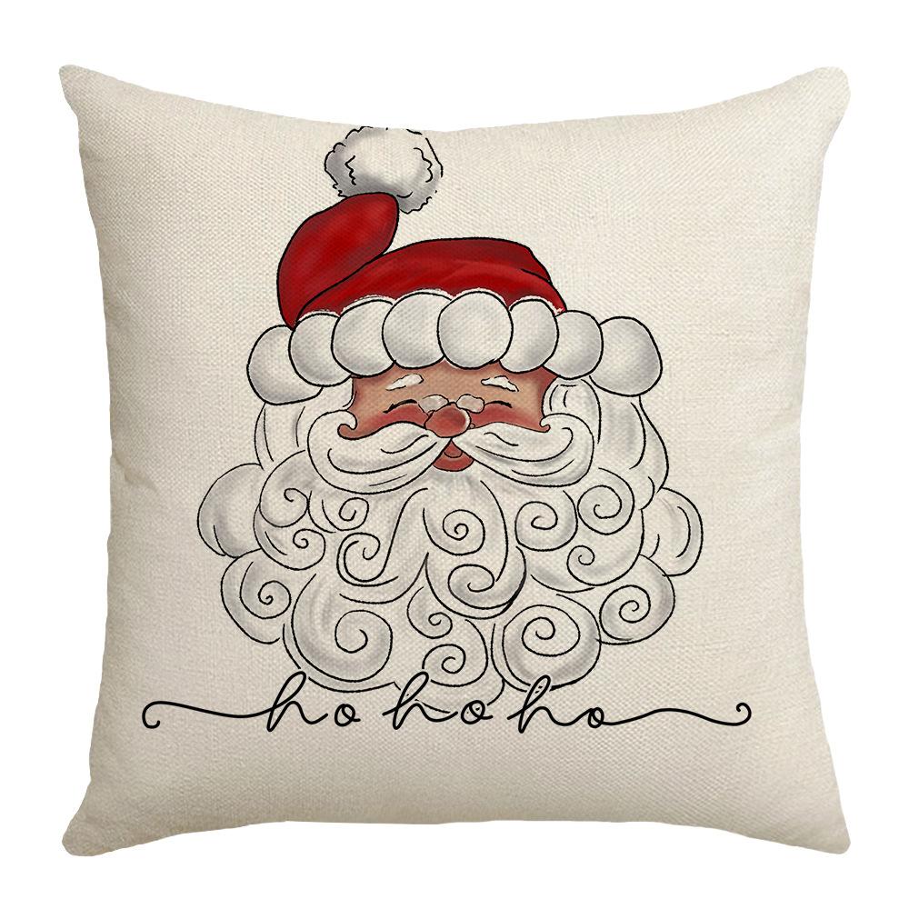 New Christmas Snowman Pillow Living Room Sofa Bedroom Balcony Pillow Home Lumbar Pillow Cover