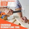 2Pcs 3 in 1 Pry Bar Hammer Multi-functional Unique Hammer 13" Pry Bar with Nail Puller Crowbar Hammers for Woodworking Hand Tool