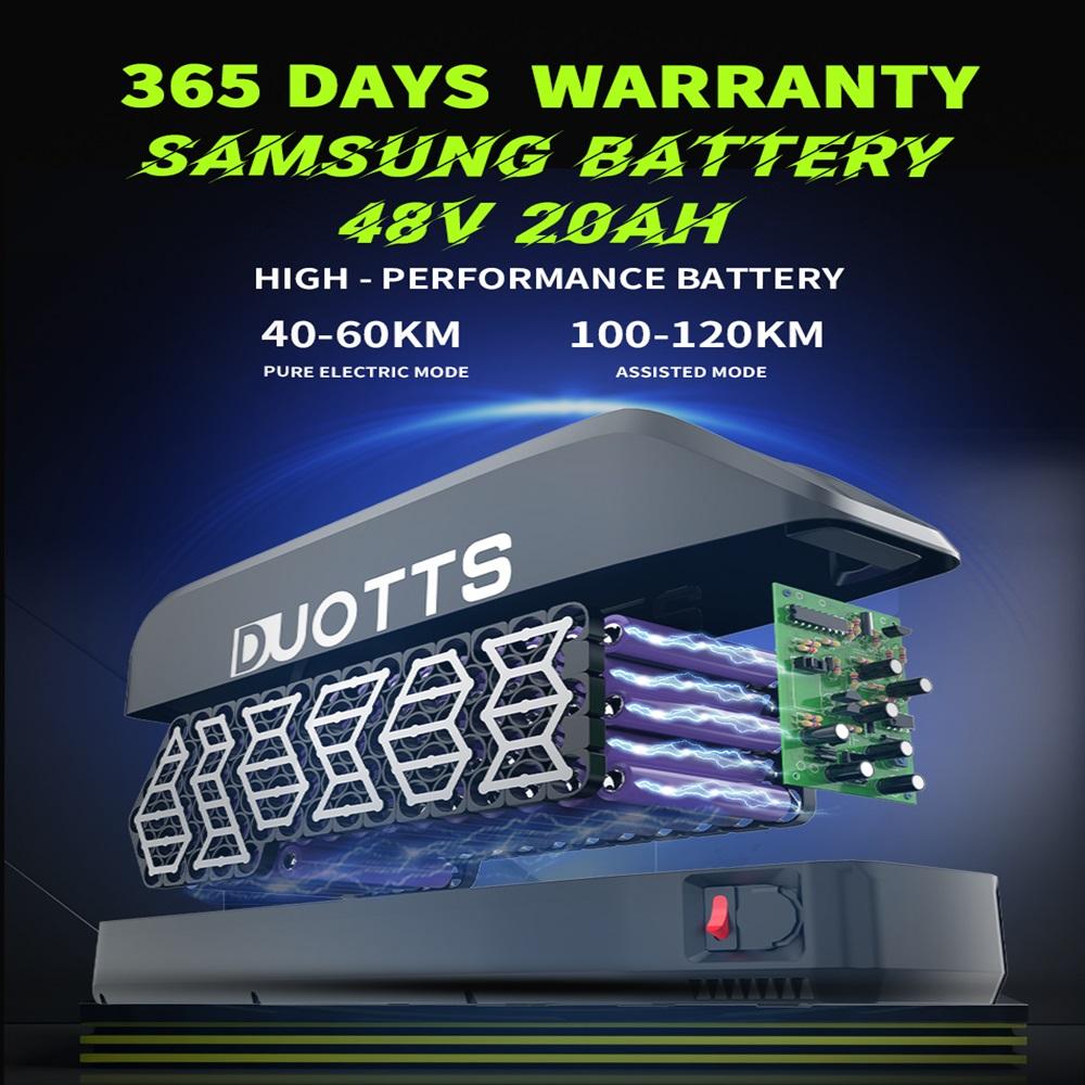 DUOTTS N26 E Bike 1500W Dual Motor 48V20AH Battery Snow Electric Bicycle Hydraulic shock 26*4.0 Fat Tire Electric Bike