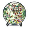 10 inch Chinese Style Lucky Ceramic Ornamental Plate Blue And White Porcelain Home Desk Decoration Dish Plate Set Wedding Gift