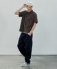 BASIC HOUSE Uni Semi-Overfit Pique Polo Shirt Brown Lyts3104