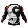 T-shirt de compression pour homme Cody Lundin Tattoo pour la salle de sport Masculin Sublimation Manches longues Rashguard BJJ Jiu Jitsu Boxe Maillot Personnalisé