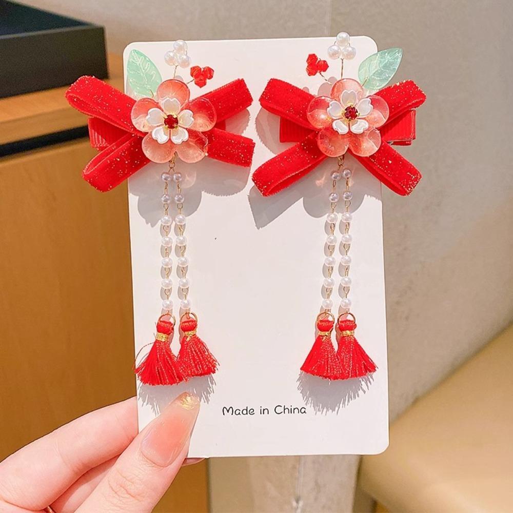 Chinese Style Children's New Year Hairpin Tang Suit Ancient Style Hair Clips  Girls