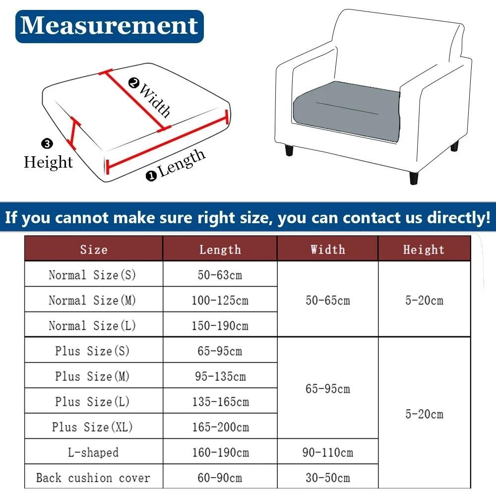 Jacquard Sofa Seat Cover Plain Stretch Couch Cushion Case Folar Fleece Solid Sofa Covers Living Room Sofa Furniture Protector