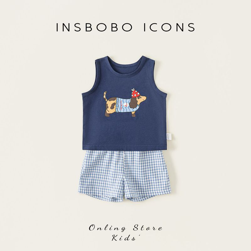 Boys  Summer Outfit 2026 New Style Boys  Vest Two-Piece Set Baby Early Summer Sports Wear Thin Children s Clothing Tibetan youth 80