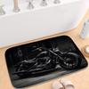 Retro Racer Motorcycle Modern Bike Bathroom Bathtubs Coral Velvet Bath Rugs Non Slip Shower Mat Door Rug Decor Sets Flannel Absorbent Kitchen Rug